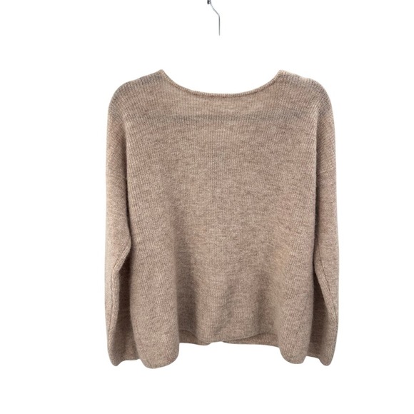 SEZANE La Maille Gaspard Cardigan Sweater Beige Button Front Mohair Alpaca L - Picture 8 of 8